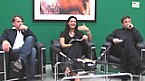 Markus Orths, Veit Ziegelmaier und Sabine Coelsch-Foisner beim Ateliergespräch Bild: Markus Orths, Veit Ziegelmaier und Sabine Coelsch-Foisner beim Ateliergespräch