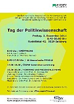 Plakat zum ersten Österreichischen Tag der Politikwissenschaft Bild: Plakat zum ersten Österreichischen Tag der Politikwissenschaft